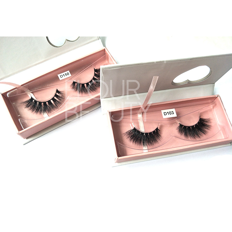 Volume 3D mink best eyelash manufacturer with eyelash packaging EL58